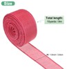 Unique Bargains Burlap Wired Edge Durable Thick Fabric Ribbons for DIY Crafts 1 Pc - 3 of 4