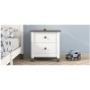 Gulches Kids Wooden Nightstand - 2 Drawer Bedside Table, Cute Rounded Design End Table for Bedroom (White+Gray, Pine+Plywood+MDF) - 3 of 4