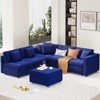 Buenhomino Sectional Sleeper Sofa, 6 Seaters Modular Sleeper Sofa Couch Bed, Convertible Sofas with Ottoman, Modular Sectional Couches for Living Room - 2 of 4