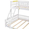 NicBex Twin XL over Queen Bunk Bed Wood Frame Bed Frame with Inclined Ladder and Guardrails, No Box Spring Required - 4 of 4