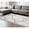 Ivory And Black Geometric Area Rug - 2 of 4