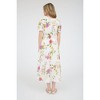 August Sky Women's Split Neck Smocked Tiered Floral Midi Dress - 2 of 4