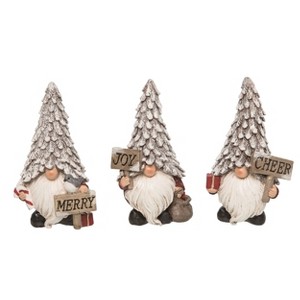 Transpac Resin Birch Gnome Figurine Set of 3 Christmas Home Decorations - 1 of 1
