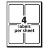 Avery Vibrant Laser Color-Print Labels w/ Sure Feed, 3.75 x 4.75, White, 100/PK - 4 of 4
