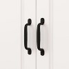 FUFU&GAGA White Tall Wood Bookshelf with Glass Doors Adjustable Shelves Display Bookcase - 4 of 4