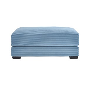Gulches 28¡± Blue Corduroy Ottoman - Matching Movable Design for Modular Sofa, Soft Fabric, Ideal for Living Room Comfort & Layout Flexibility - 1 of 4