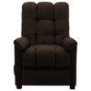 vidaXL Massage Recliner Dark Brown Fabric - 3 of 4