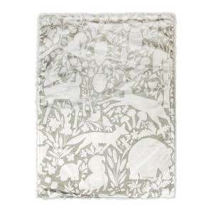 Manual Woodworkers and Weavers Burlap Woodland Throw Blanket, 30 x 40 Inches, Rustic Nature-Inspired Design, Soft and Durable Accent Blanket - 1 of 3