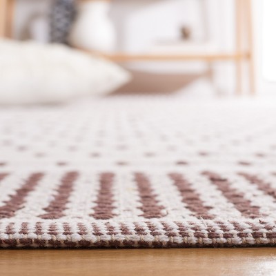 Ivory Cotton Hand-Woven Montauk 6' Square Area Rug