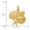 Black Bow Jewelry 14k Yellow Gold Shell Cluster Pendant - 3 of 4
