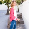 Anna-Kaci Women's Open Knit Fashion Cardigan with Bold Stripes and Balloon Sleeves - 4 of 4