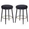 24.75'' Modern Counter Stools Set with Metal Frame and Footrest for Kitchen Island or Dining Room-3irtyhousy - 3 of 4