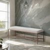 Meridian Furniture,Valley Chenille Fabric Bench - 2 of 4