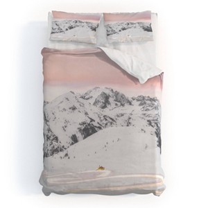 Deny Designs Full/Queen Dagmar Pels Winter landscape in Lapland Duvet Cover and Pillow Sham Pink - 1 of 4