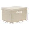 REGALWOVEN Collapsible Fabric Storage Bin with Lid and Handle for Shelves Closet 1 Pc - 4 of 4