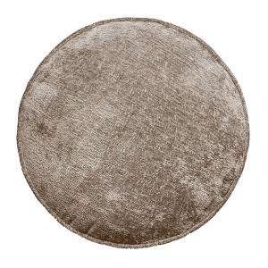Edie@Home 16" Delmonico Chenille Round Throw Pillow Sand: Woven Polyester, Indoor Use, Sewn Seam Closure - 1 of 3