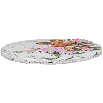 10" Circle Bless This Garden Stone with Butterfly and Flowers