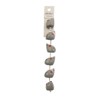 John Bead 6pcs 16x18mm Grey Fat Mouse Animal Ceramic Beads - 2 of 3
