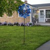 Teamson Home 70" Metal Kinetic Floral Wind Spinner: Solar LED, Freestanding, Garden Decor - 2 of 4