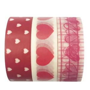 Wrapables Sweet Hearts Japanese Washi Masking Tape (Set of 3) - 1 of 2