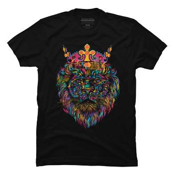 Men's Design By Humans Bright Like A King Lion By DBHOriginals T-Shirt
