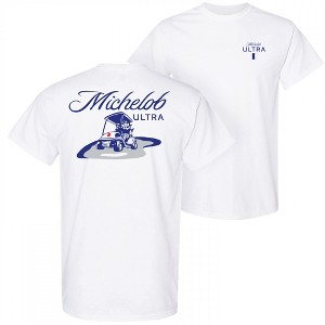 Mens Michelob Ultra Golf Cart Front and Back Print T-Shirt - 1 of 4