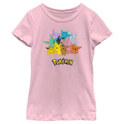 Girl's Pokemon All About Eeveelutions Crop Top T-shirt : Target