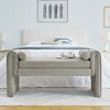 VYNXARIA Bedroom stool, linen fabric stool, large space, 50.39 inches, can be used for bed end, living room, entrance - 4 of 4