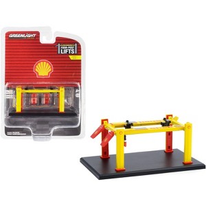 Adjustable Four-Post Lift "Shell Oil" Yellow "Four-Post Lifts" Series 1 1/64 Diecast Model by Greenlight - 1 of 3