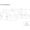 Belffin U-Shaped 6-Seater Corduroy Sectional - Modular Sofa with Storage Ottoman & Convertible Design - 2 of 4