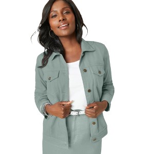 Jessica London Classic Cotton Denim Jacket - 1 of 4