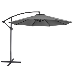 Yaheetech 10 Ft Patio Umbrella with Crank & Cross Base - 1 of 4