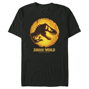 Men's Jurassic World: Dominion Glowing T. Rex Dinosaur Logo T-Shirt - 1 of 4