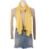 Elerevyo Women's Solid Chiffon Sheer Lightweight Soft Long Scarf Shawl 1 Pc - 2 of 4