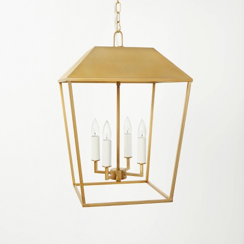 Lovely Vintage Brass Chandelier, 6 Light Pendant Lighting