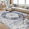 Washable Runner Rug, Vintage Oriental Low Pile, Ultra-Thin Non-Slip, Distressed Accent Carpet for Hallway, Kitchen, Bedroom - 2 of 4