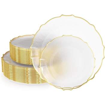 Silver Spoons Elegant Disposable Plastic Plates For Party, Heavy Duty Clear Disposable  Plate Set, Dessert Plates - 6”, (10 Pc) - Baroque : Target