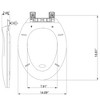 Elongated Toilet Seat, Slow Close Toilet Cover Seat for Easy Clean and Stain-Resistant, Plastic Toilet Seat with Cover, Quick-Release Hinges - 2 of 4