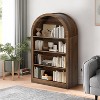 Vatros Small Black Bookcase Arched Bookshelf - 2 of 4