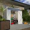 Outdoor Garden Aluminium Frame Tools Storage Shed,Backyard Pet Room,Metal Garbage Room with Lockable Door and Floor Frame-Coolbibila - 3 of 4