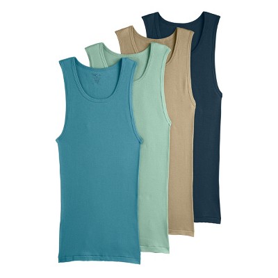 Jockey Men's 100% Cotton A-Shirt Tank - 4 Pack