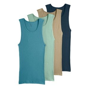 Jockey Men's 100% Cotton A-Shirt Tank - 4 Pack - 1 of 4