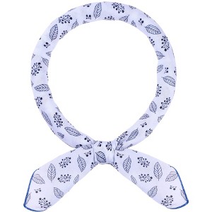 INSPIRE CHIC Women's Floral Printed Blended Cotton Small Square Neck Scarves 21.7x21.7" 1Pc - 1 of 4