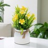 Unique Bargains Artificial Plants Spring Grass with Lily Blossoms Plastic 3.07"x3.07"x7.48" 1 Pc - 2 of 4