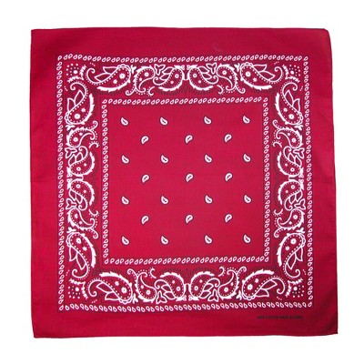 Ctm Cotton Paisley All-purpose Bandana, Burgundy : Target