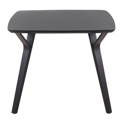 38" Black Wood Mid-Century Modern Dining Table