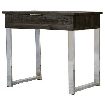 Baines 1 Drawer End Table Dark Charcoal/Chrome - Coaster
