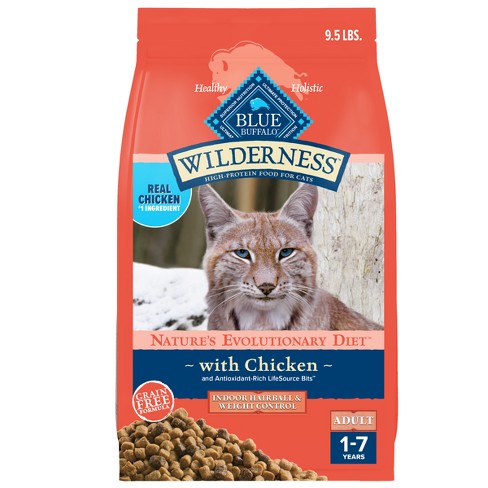 Blue Buffalo Wilderness Grain Free Indoor Hairball Weight Control With Chicken Adult Premium Dry Cat Food 9.5lbs Target