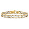 Black Bow Jewelry Men's 7.95mm Polished 14k Two Tone Gold Fancy Link Bracelet, 8.5 Inch - 4 of 4