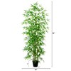 Nearly Natural 8-ft Artificial Green Bamboo Tree - 2 of 4